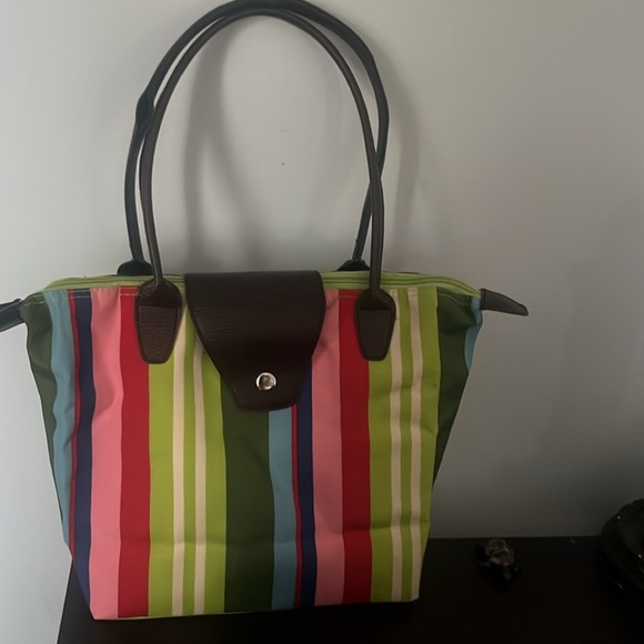 Universal Unisex Multicolored Striped Fold-up Bags by JoAnne Marie Designs - Picture 2 of 12